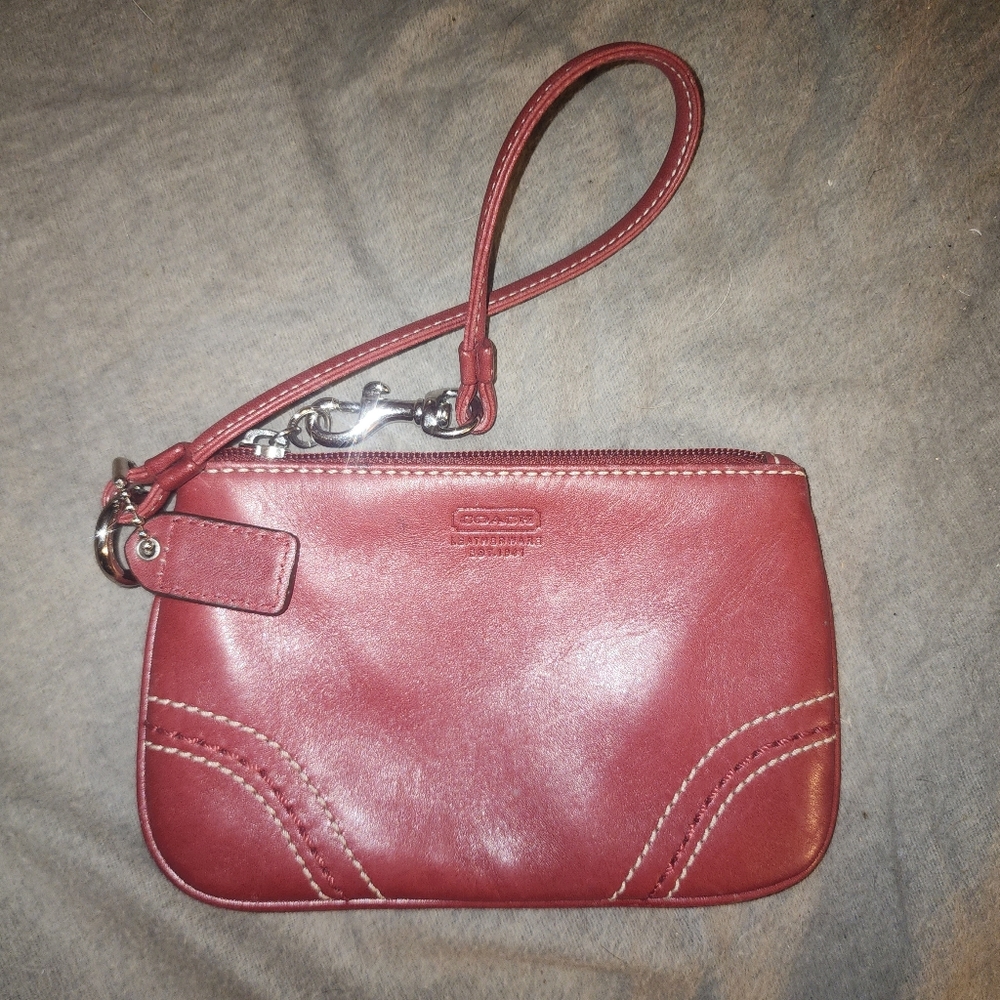 Red Coach Wristlet